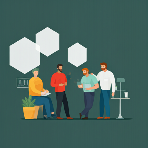 Modern development team collaborating